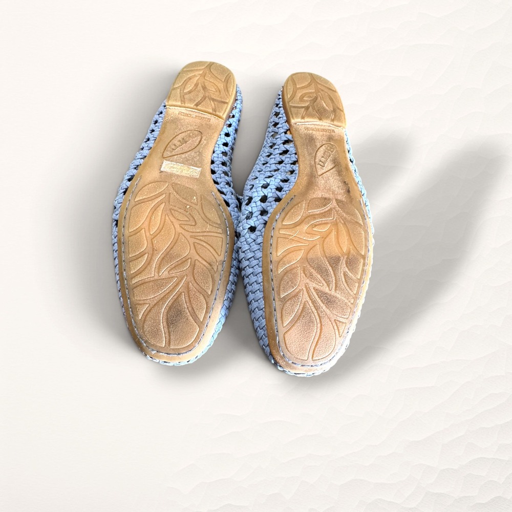 Born Woven Mules Women Blue Boho Casual Breathable Slip On Loafers *no size tag* - Picture 5 of 10